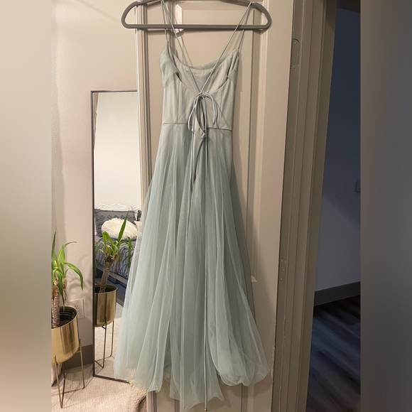Hello Molly Sage Green Tulle Midi Dress! - Picture 5 of 8